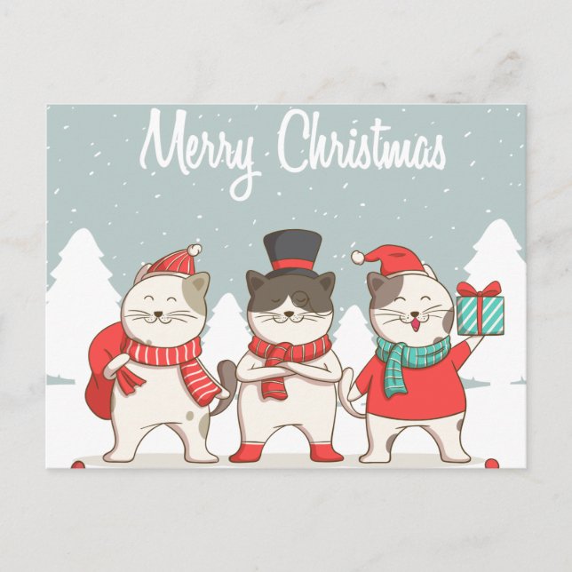 Frohe Weihnachts-Postkarte Postkarte (Vorderseite)