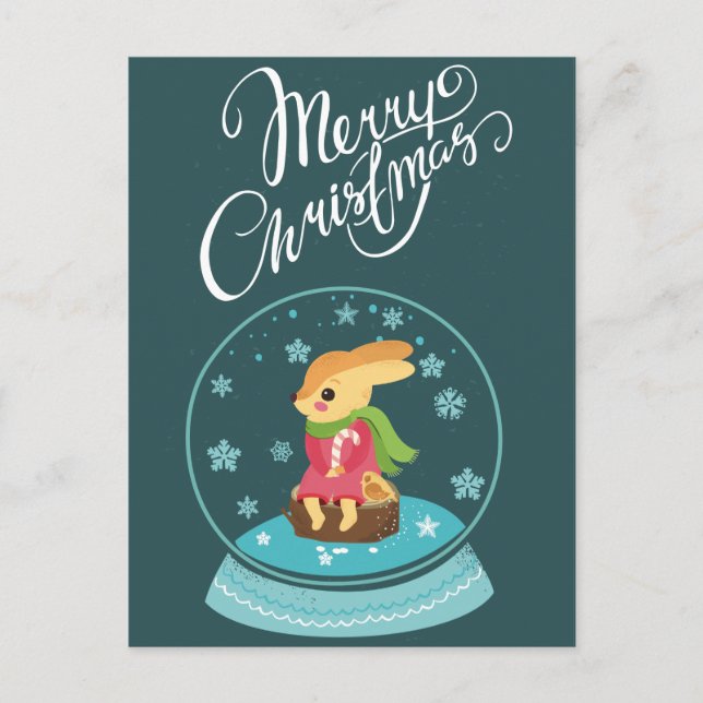 Frohe Weihnachts-Postkarte Postkarte (Vorderseite)