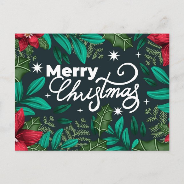 Frohe Weihnachts-Postkarte Postkarte (Vorderseite)