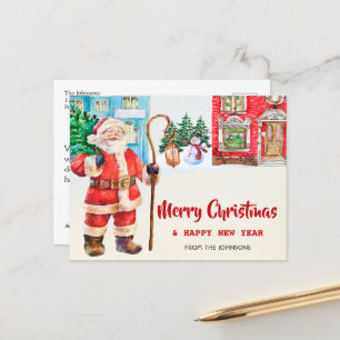 Frohe Weihnachts-Postkarten-Frohe Festtage-Karte Postkarte