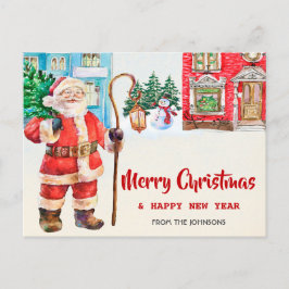 Frohe Weihnachts-Postkarten-Frohe Festtage-Karte Postkarte
