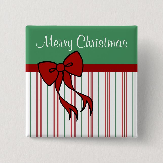 Frohe Weihnachts-Prestige-Taste Button (Vorderseite)