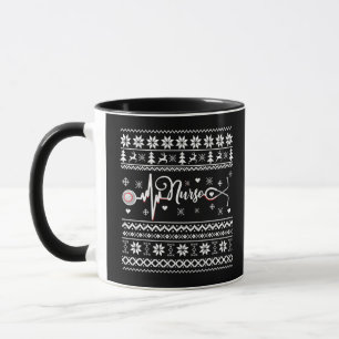 Frohe Weihnachts-Pullover-Herzschlag Tasse