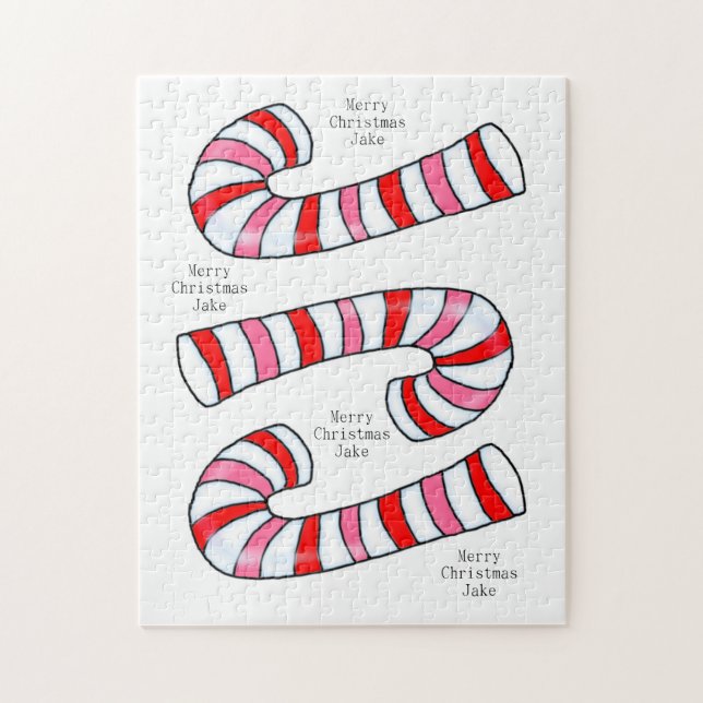 Frohe Weihnachts-Puzzle Weihnachts Candy Cane (Vertikal)