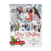 Frohe Weihnachts Red Farm Truck 4 Foto