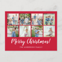 Frohe Weihnachts Red Foto Collage Urlaub
