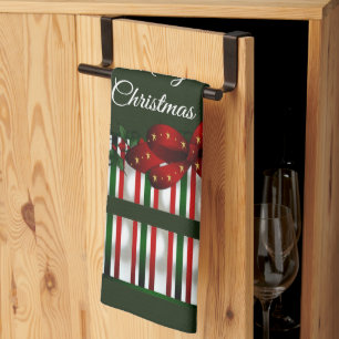 Frohe Weihnachts Red Green Kariert Geschirrtuch