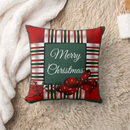 Frohe Weihnachts Red Green Kariert Kissen