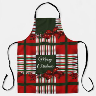 Frohe Weihnachts Red Green Kariert Schürze