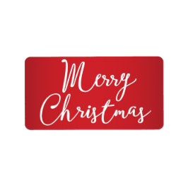 Frohe Weihnachts Red Labels Adressaufkleber