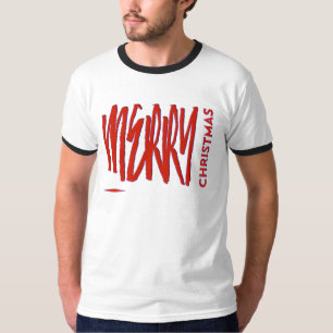 Frohe Weihnachts Red Modern Typografy Script T-Shirt