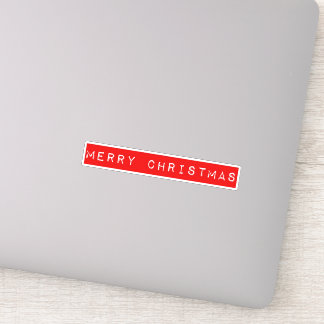 Frohe Weihnachts Red Retro Tape Sticker