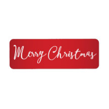 Frohe Weihnachts Red Small Labels