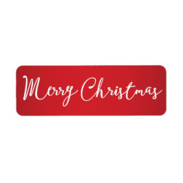 Frohe Weihnachts Red Small Labels
