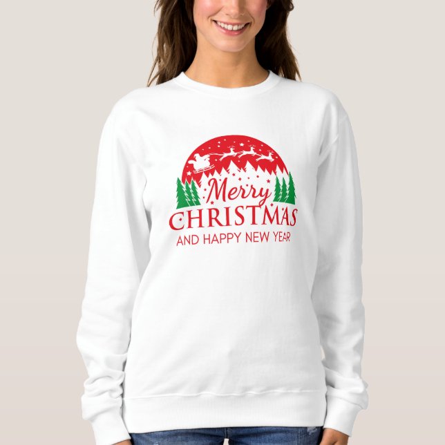 Frohe Weihnachts Red Top Quality Sweatshirt (Vorderseite)
