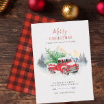 Frohe Weihnachts Red Truck Buffalo Familienkarte Mitteilungskarte<br><div class="desc">Was ist besser, um Freunden und Familie lassen, dass Sie an sie denken, als ihnen ein frohes Weihnachtsfest zu wünschen mit diesem klassischen roten LKW im Schnee mit einem Weihnachtsbaum auf der Rückseite zu Set die Stimmung für das, was kommen wird. Ändern Sie einfach den Text auf der Karte, indem...</div>