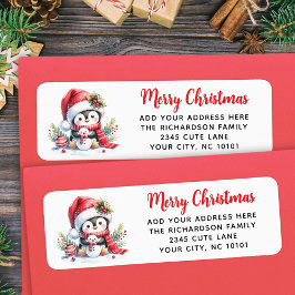 Frohe Weihnachts Red White Niedlich Pinguin Custom