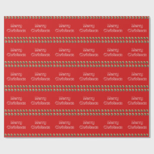 Frohe Weihnachts Red Wrapping Paper Geschenkpapier