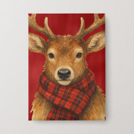 Frohe Weihnachts Reindeer Button