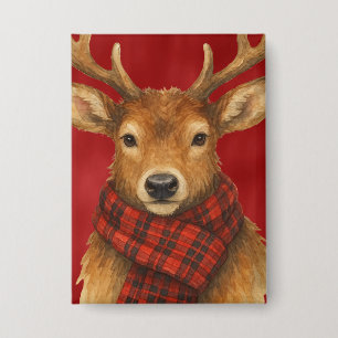 Frohe Weihnachts Reindeer Button