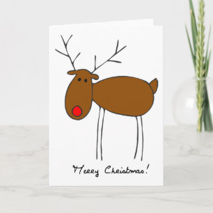 Frohe Weihnachts Reindeer Feiertagskarte