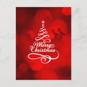Frohe Weihnachts Reindeer Feiertagspostkarte