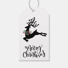 Frohe Weihnachts Reindeer Geschenkanhänger
