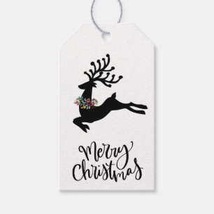 Frohe Weihnachts Reindeer Geschenkanhänger