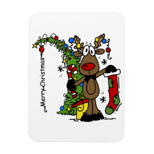Frohe Weihnachts Reindeer Magnet