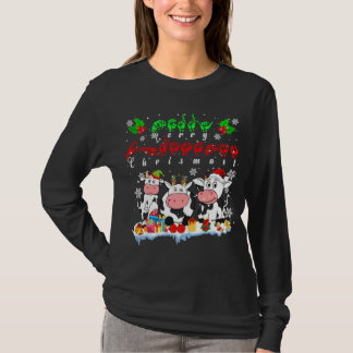 Frohe Weihnachts-Reindeer Santa ELF Kuh Bauer ASL T-Shirt