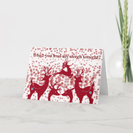 Frohe Weihnachts-Reindeer-Snowflake individuelles  Feiertagskarte