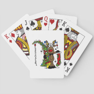 Frohe Weihnachts Reindeer Spielkarten