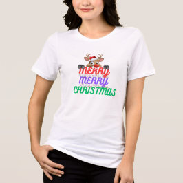 Frohe Weihnachts-Reindeer-T - Shirt