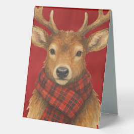 Frohe Weihnachts Reindeer Tischaufsteller