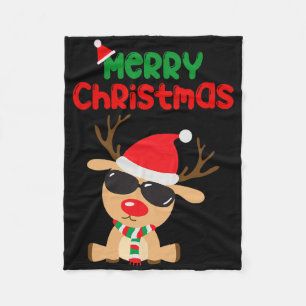 Frohe Weihnachts Reindeer Xmas Familie Männer Frau Fleecedecke