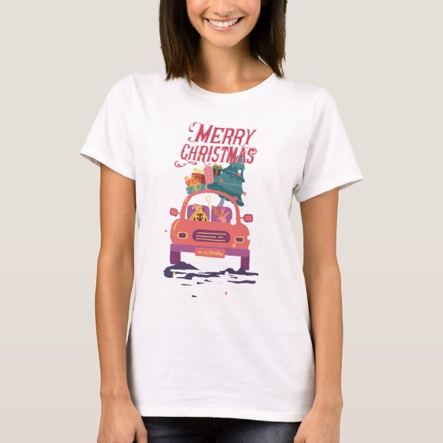 Frohe Weihnachts-Reise-T - Shirt (Vorderseite)
