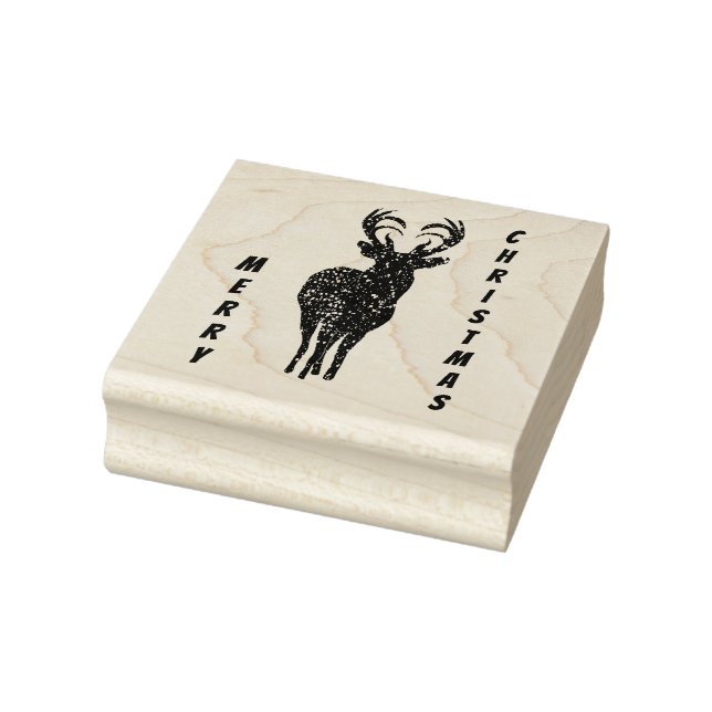 Frohe Weihnachts-Rentier-Briefmarke Gummistempel (Stempel)