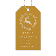 Frohe Weihnachts-Rentier Champaigne Gold Mustard