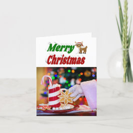 Frohe Weihnachts-Rentier-Foto-Typografie Feiertagskarte