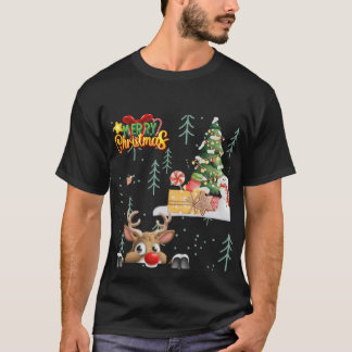 Frohe Weihnachts-Rentier-Fun-Urlaub Familie Shirt