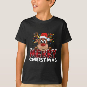 Frohe Weihnachts-Rentier Männer Frauen Familie Mat T-Shirt