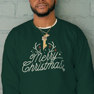 Frohe Weihnachts-Rentier-Matching-Feiertag Sweatshirt