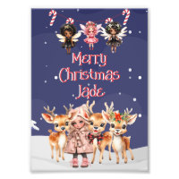 Frohe Weihnachts-Rentier Peppermint Fairy mit Name