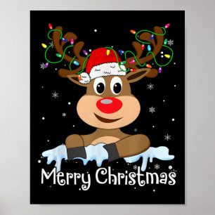 Frohe Weihnachts Rentier Xmas Familie Matching Men Poster
