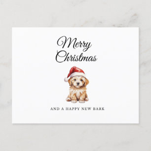 Frohe Weihnachts Retrieve Welpenurlaub Postkarte