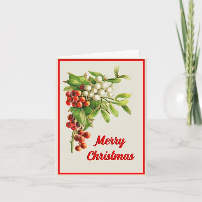 Frohe Weihnachts Retro Holiday Grußkarte Karte (Vorderseite)