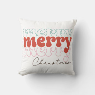 Frohe Weihnachts Retro Kissen