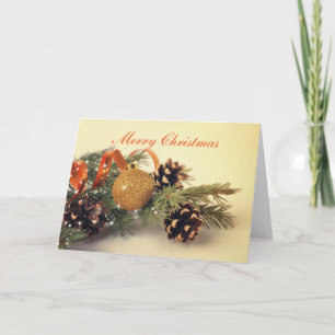 Frohe Weihnachts Retro Stil Dekorationen Feiertagskarte
