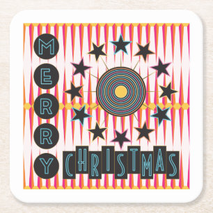 Frohe Weihnachts Retro Untersetzer