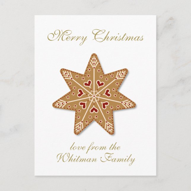 Frohe Weihnachts Rezept Foto Feiertagspostkarte (Vorderseite)